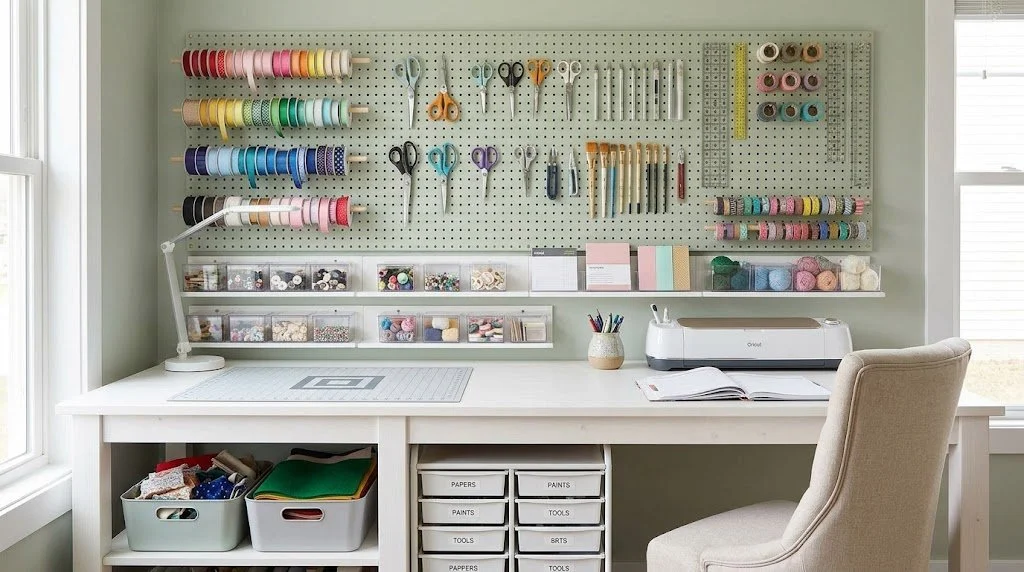 craft station with storage